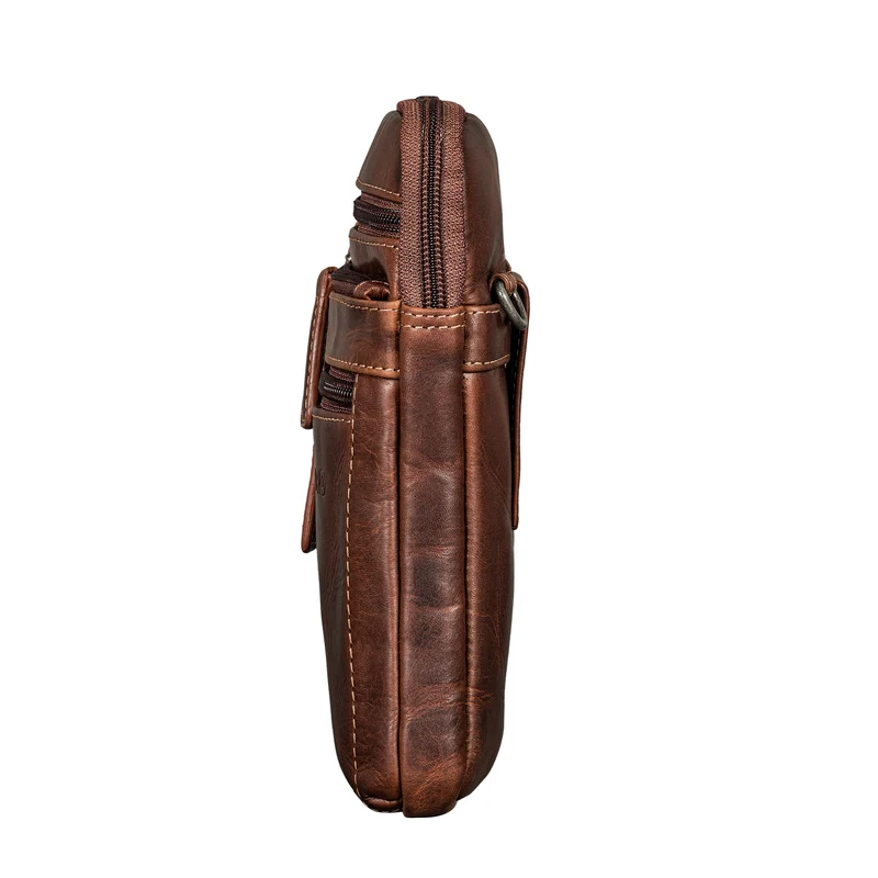 "Mikael" 3-in-1 Brusttasche Herren Leder Handytasche Gürteltasche