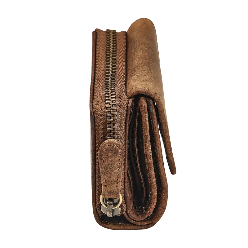 "Carina" Stylishes Portemonnaie Damen Leder Mittel-Groß RFID Schutz