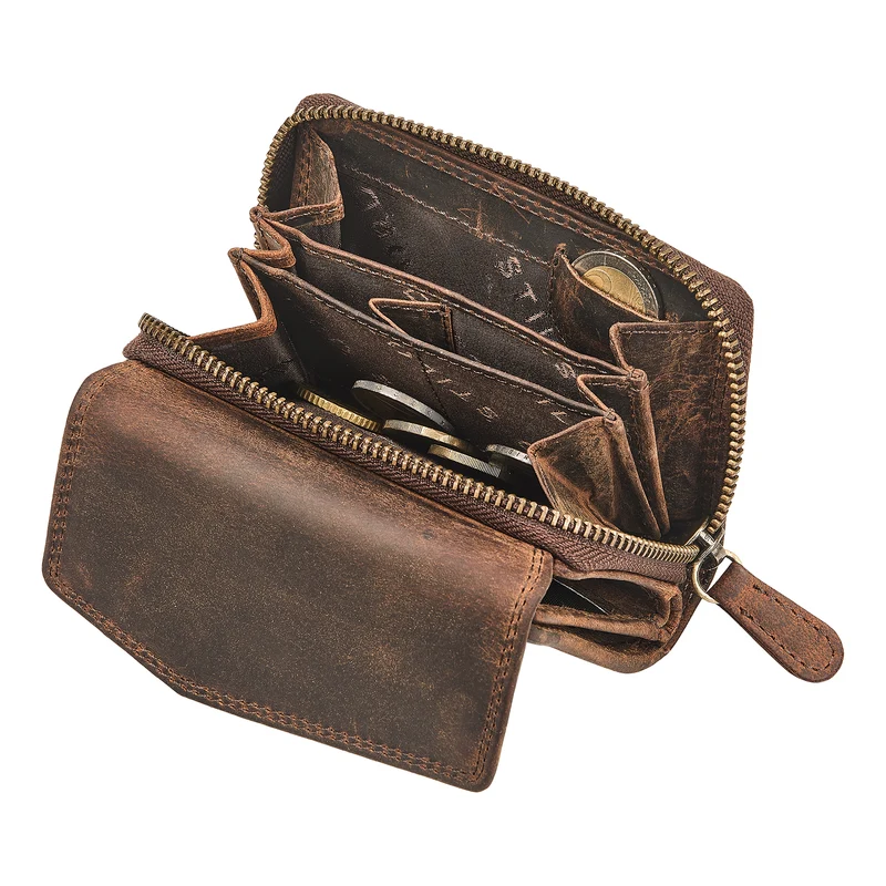 "Carina" Stylishes Portemonnaie Damen Leder Mittel-Groß RFID Schutz