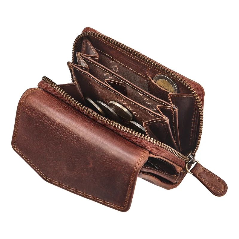 "Carina" Stylishes Portemonnaie Damen Leder Mittel-Groß RFID Schutz