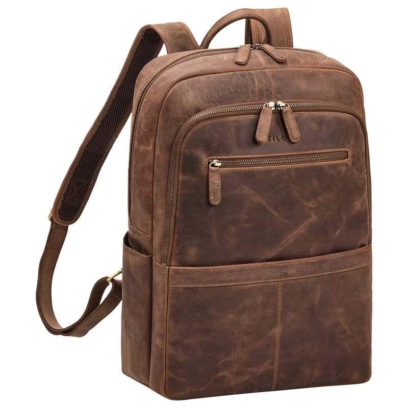 "Palermo" XL Echtleder Herrenrucksack für 15.6 Zoll Laptop