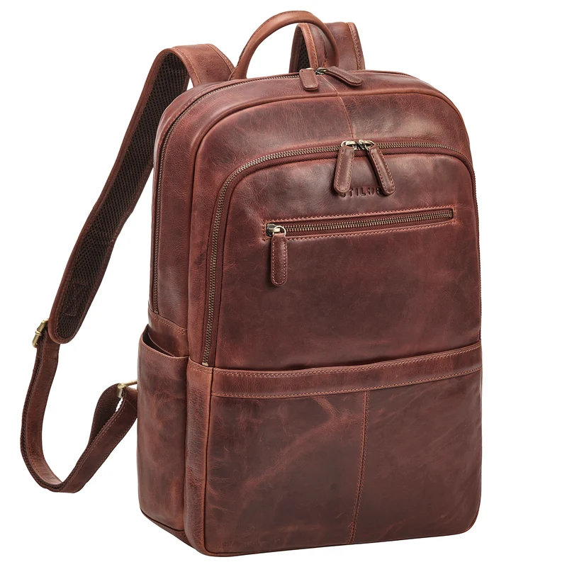 "Palermo" XL Echtleder Herrenrucksack für 15.6 Zoll Laptop