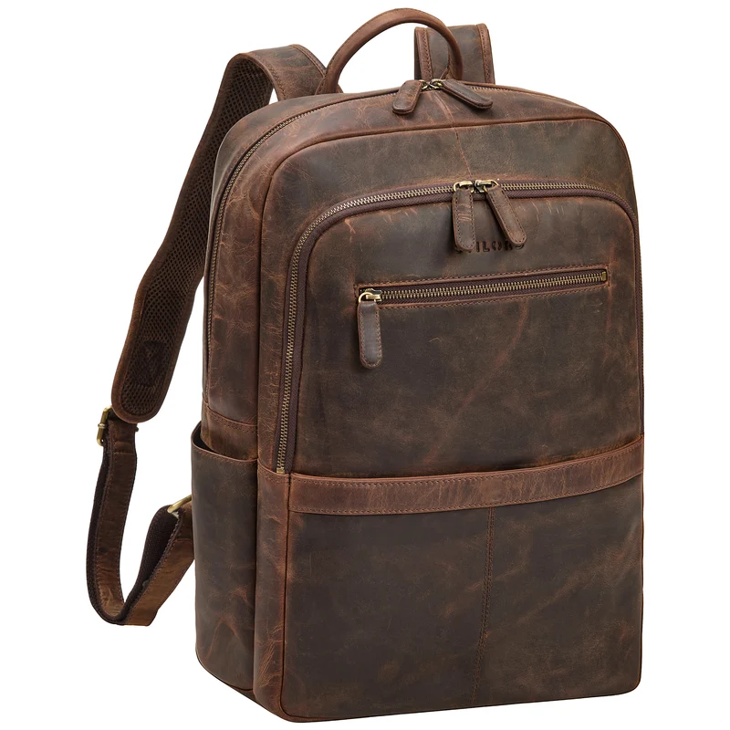 "Palermo" XL Echtleder Herrenrucksack für 15.6 Zoll Laptop