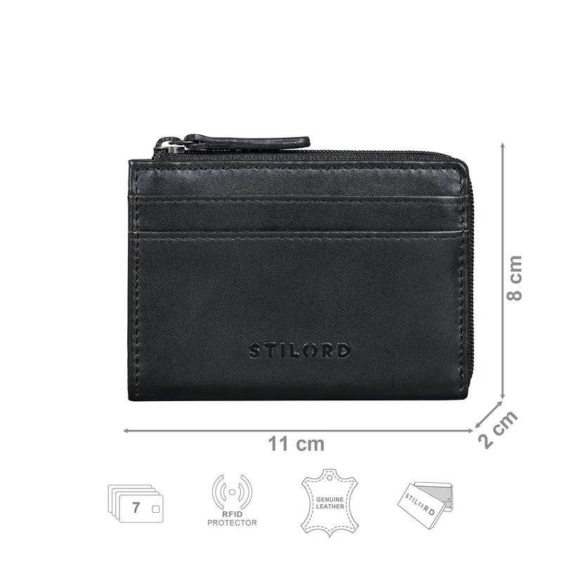 "Cardino" Mini Kredit-Kartenetui Echtleder RFID Schutz Herren & Damen