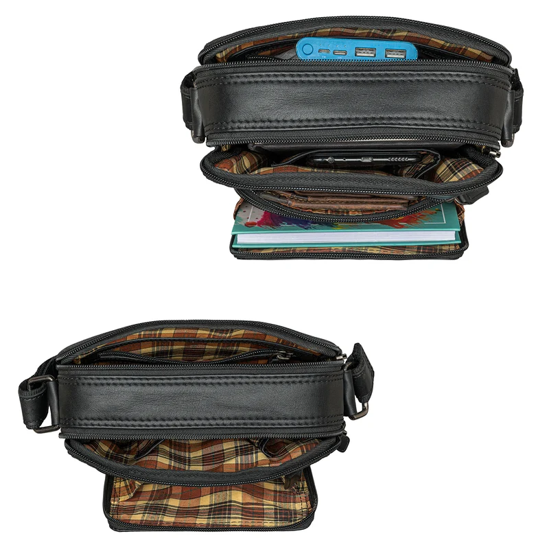 "Winston" Stylishe Umhängetasche Herren Klein Leder Tablet 9,7 Zoll