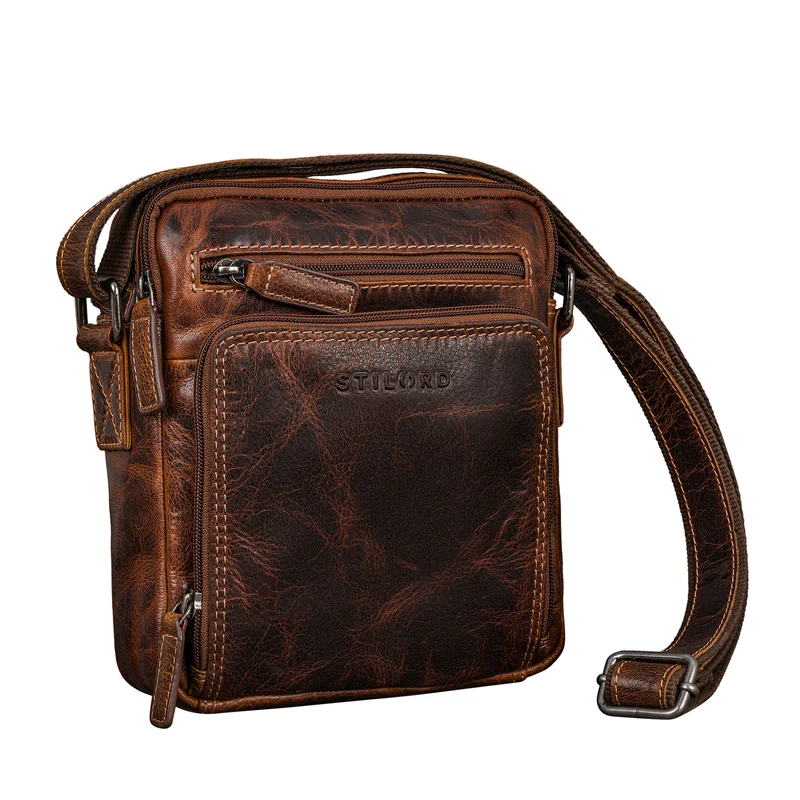 "Winston" Stylishe Umhängetasche Herren Klein Leder Tablet 9,7 Zoll