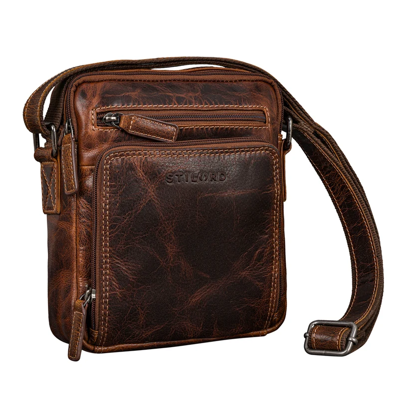 "Winston" Stylishe Umhängetasche Herren Klein Leder Tablet 9,7 Zoll
