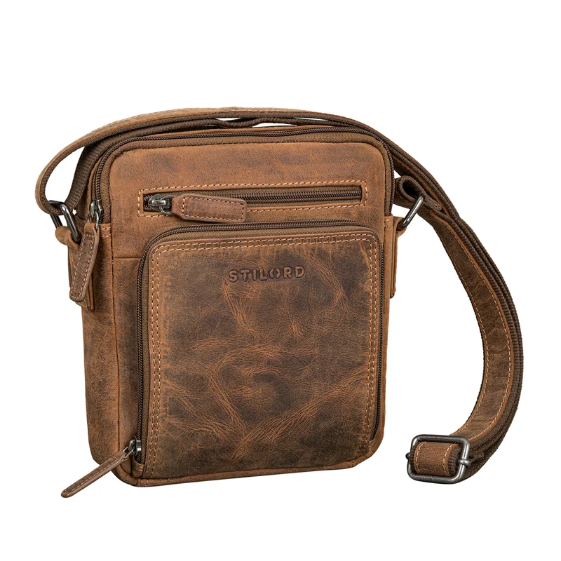 "Winston" Stylishe Umhängetasche Herren Klein Leder Tablet 9,7 Zoll