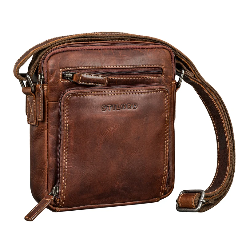 "Winston" Stylishe Umhängetasche Herren Klein Leder Tablet 9,7 Zoll