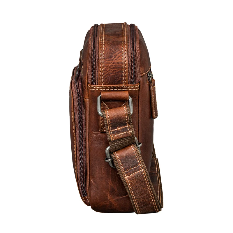 "Winston" Stylishe Umhängetasche Herren Klein Leder Tablet 9,7 Zoll