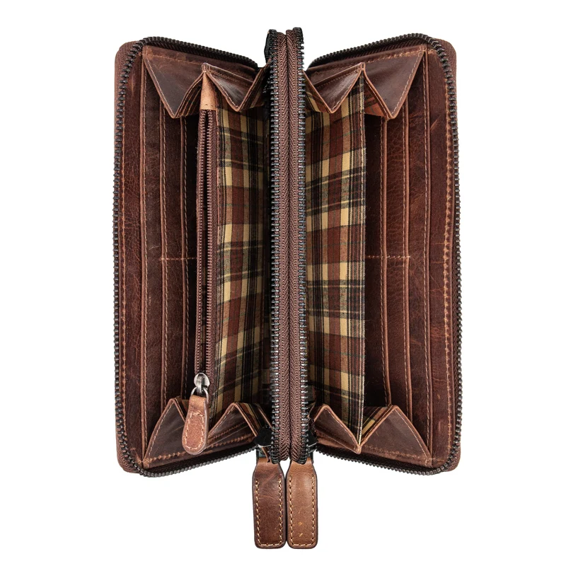 "Poppy" 3-in-1 XL Leder Geldbörse mit Handyfach Damen Clutch Tasche
