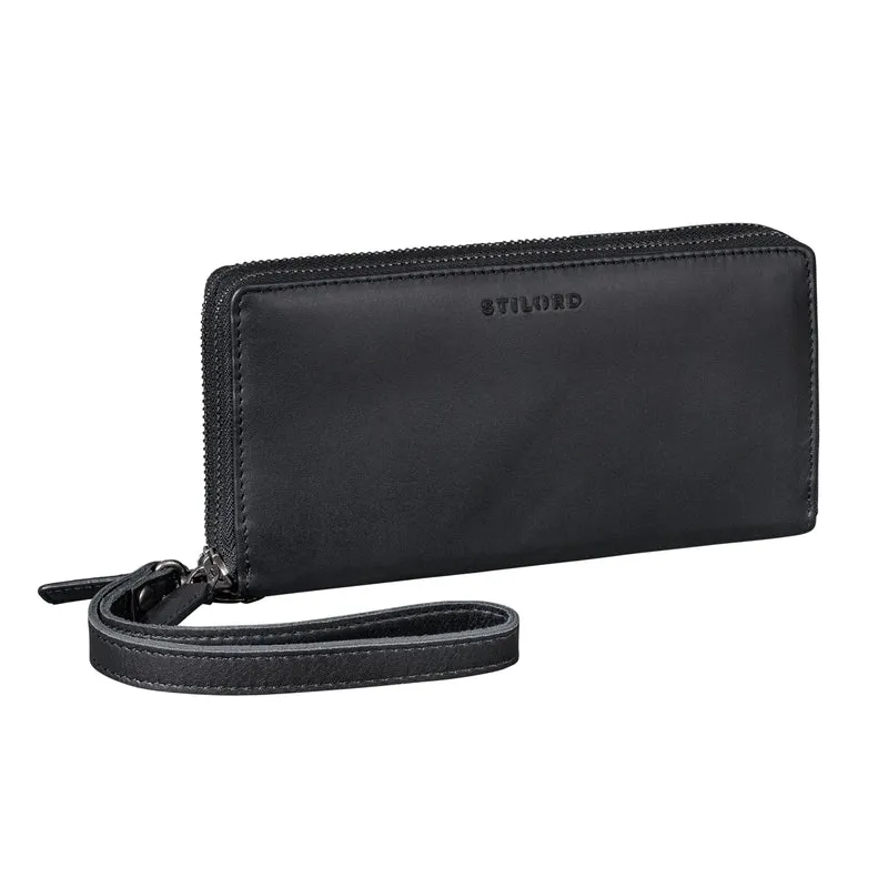 "Poppy" 3-in-1 XL Leder Geldbörse mit Handyfach Damen Clutch Tasche