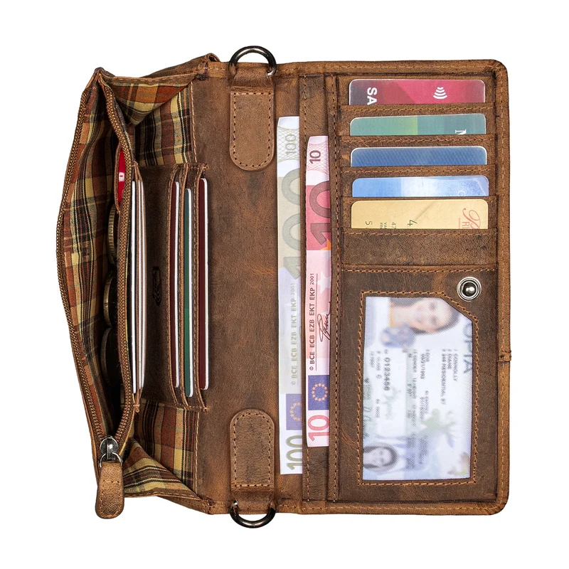 "Darla" 3-in-1 Leder Handytasche mit Geldbörse zum Umhängen Damen