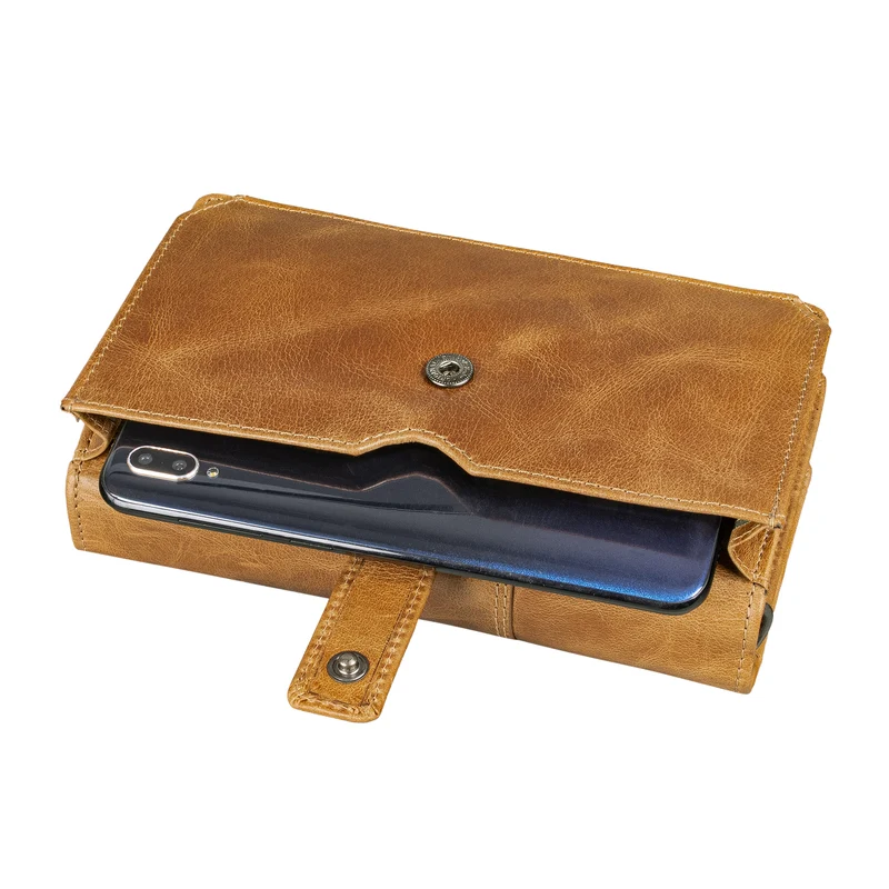 "Darla" 3-in-1 Leder Handytasche mit Geldbörse zum Umhängen Damen