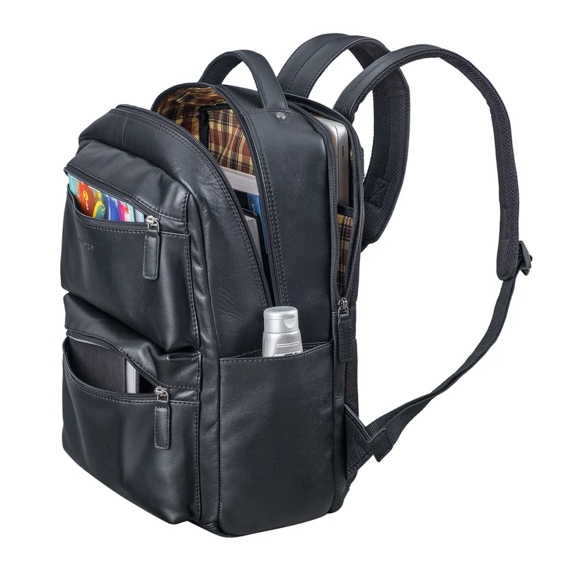 "Gustavo" Echt Leder Rucksack Herren und Damen Groß Laptopfach 15 - 16