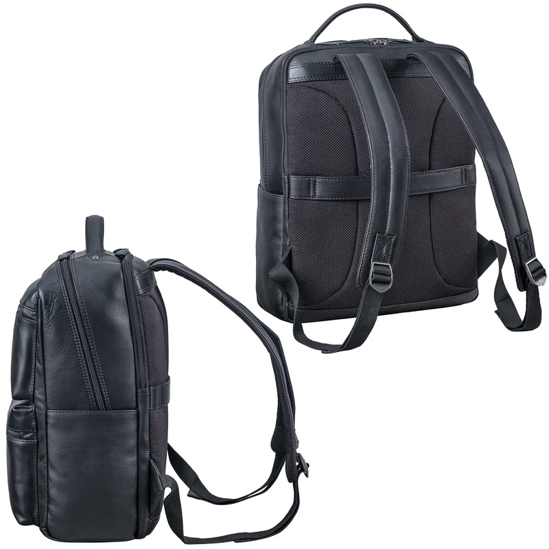 "Gustavo" Echt Leder Rucksack Herren und Damen Groß Laptopfach 15 - 16