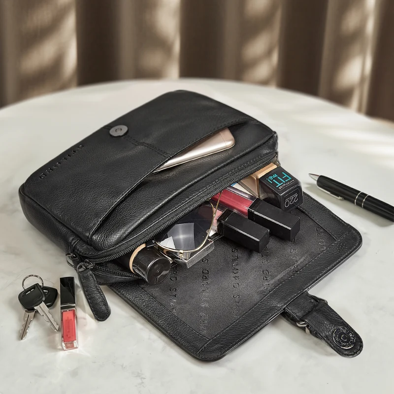 "Belle" Elegante Umhängetasche Damen klein Leder Abendtasche