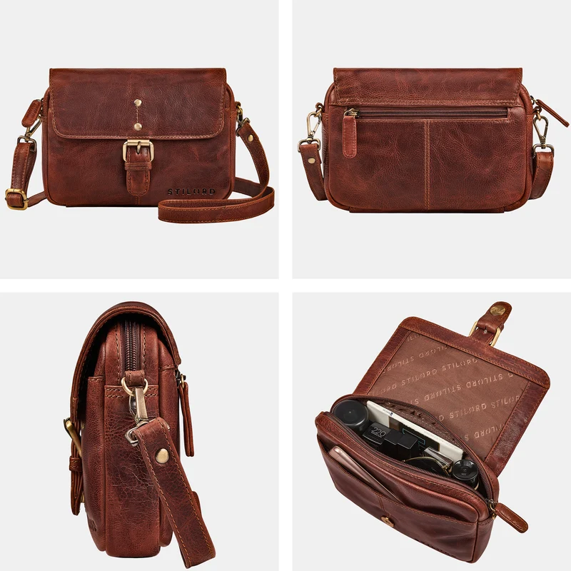 "Belle" Elegante Umhängetasche Damen klein Leder Abendtasche