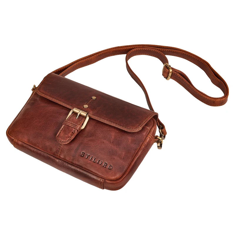 "Belle" Elegante Umhängetasche Damen klein Leder Abendtasche