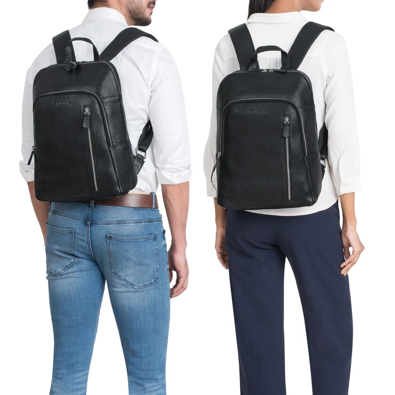 "Taron" Echt Lederrucksack mit Laptop-Fach 13.3 Zoll für Damen Herren