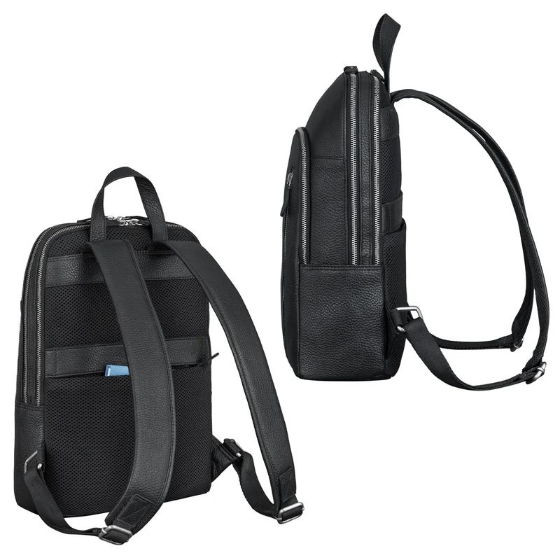 "Taron" Echt Lederrucksack mit Laptop-Fach 13.3 Zoll für Damen Herren