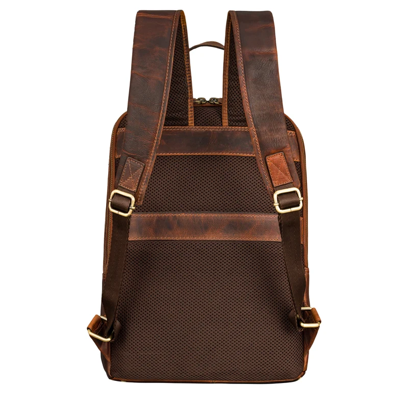 "Taron" Echt Lederrucksack mit Laptop-Fach 13.3 Zoll für Damen Herren