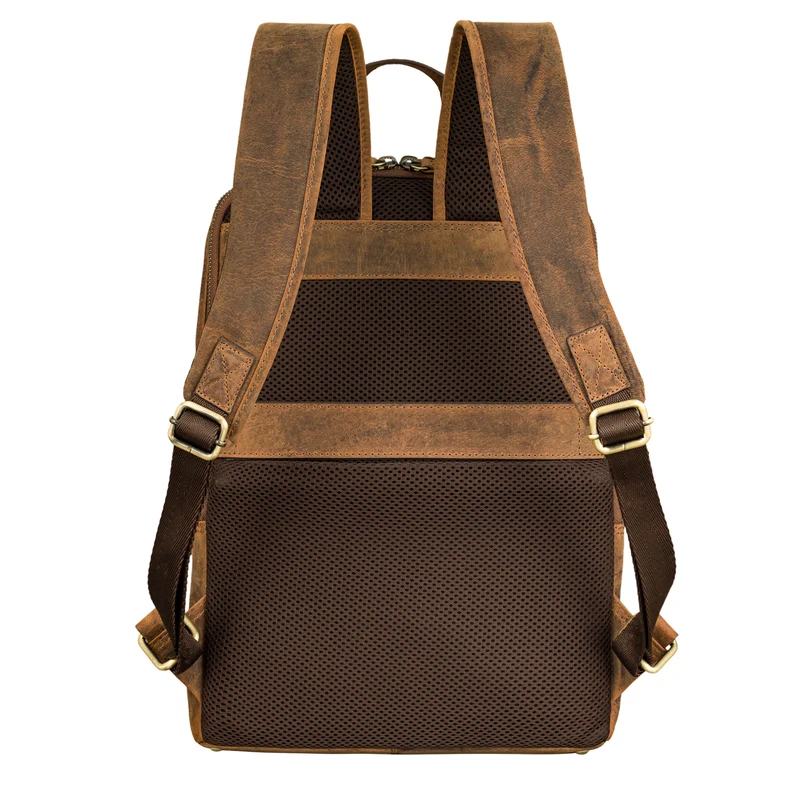 "Taron" Echt Lederrucksack mit Laptop-Fach 13.3 Zoll für Damen Herren