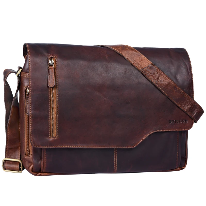 B-WARE "Marlon" Elegante Ledertasche Herren Business mit 15.6 Zoll Laptop-Fach
