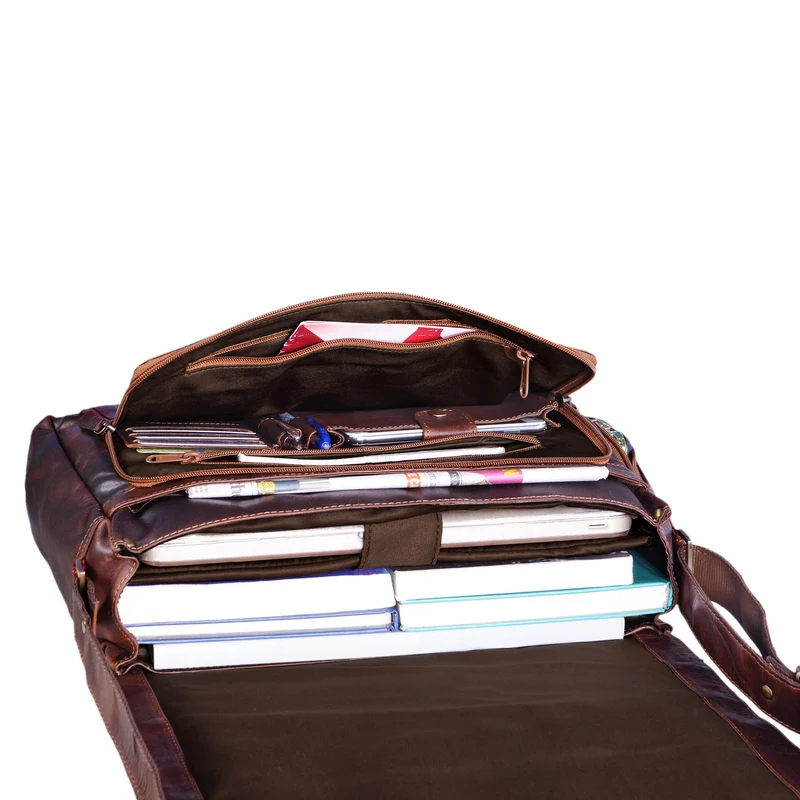 B-WARE "Marlon" Elegante Ledertasche Herren Business mit 15.6 Zoll Laptop-Fach