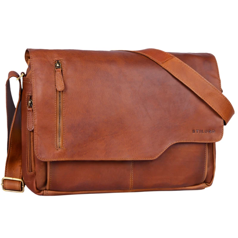 B-WARE "Marlon" Elegante Ledertasche Herren Business mit 15.6 Zoll Laptop-Fach