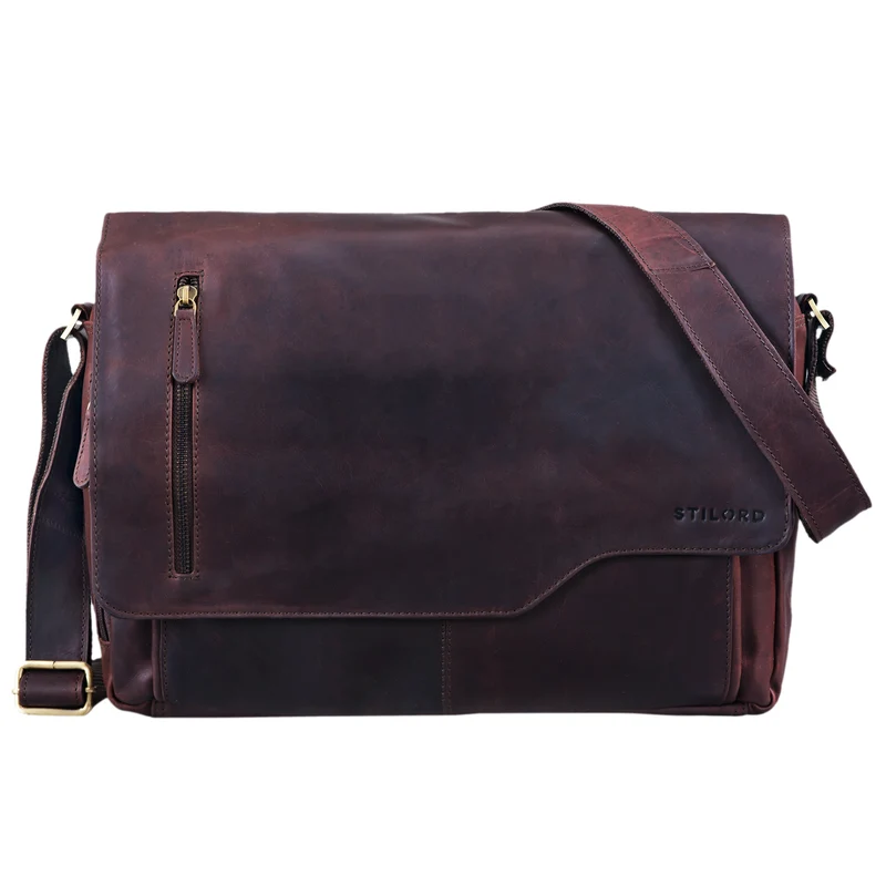 B-WARE "Marlon" Elegante Ledertasche Herren Business mit 15.6 Zoll Laptop-Fach