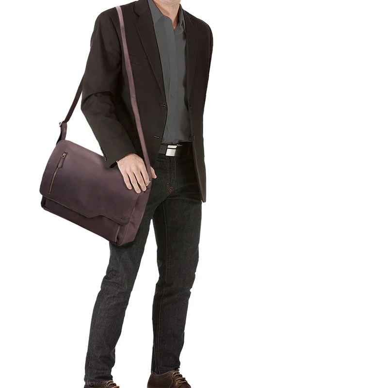 B-WARE "Marlon" Elegante Ledertasche Herren Business mit 15.6 Zoll Laptop-Fach