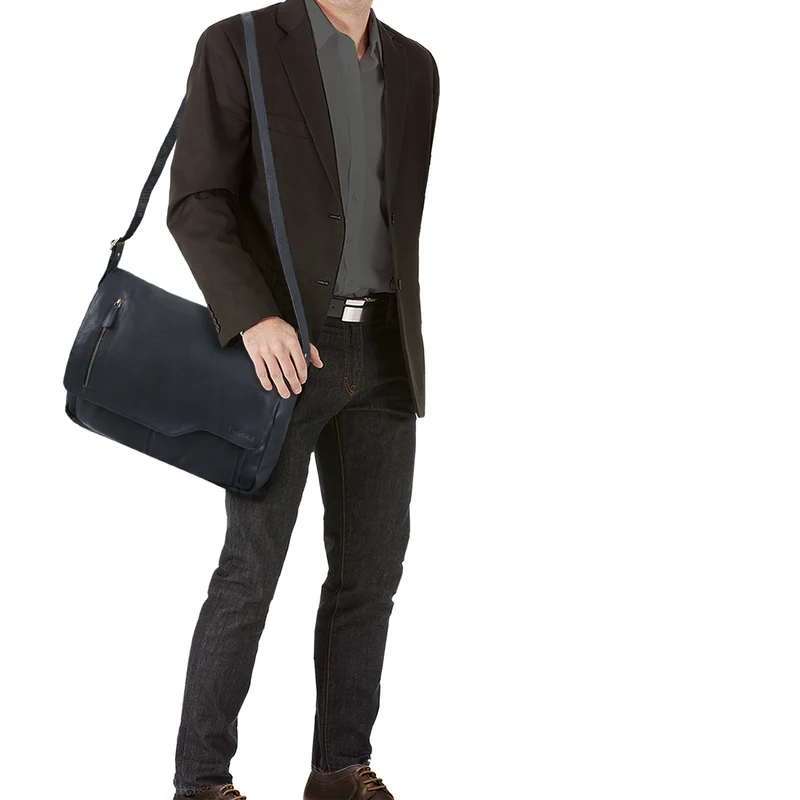B-WARE "Marlon" Elegante Ledertasche Herren Business mit 15.6 Zoll Laptop-Fach