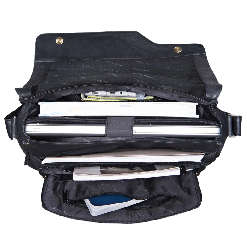 B-WARE "Marlon" Elegante Ledertasche Herren Business mit 15.6 Zoll Laptop-Fach