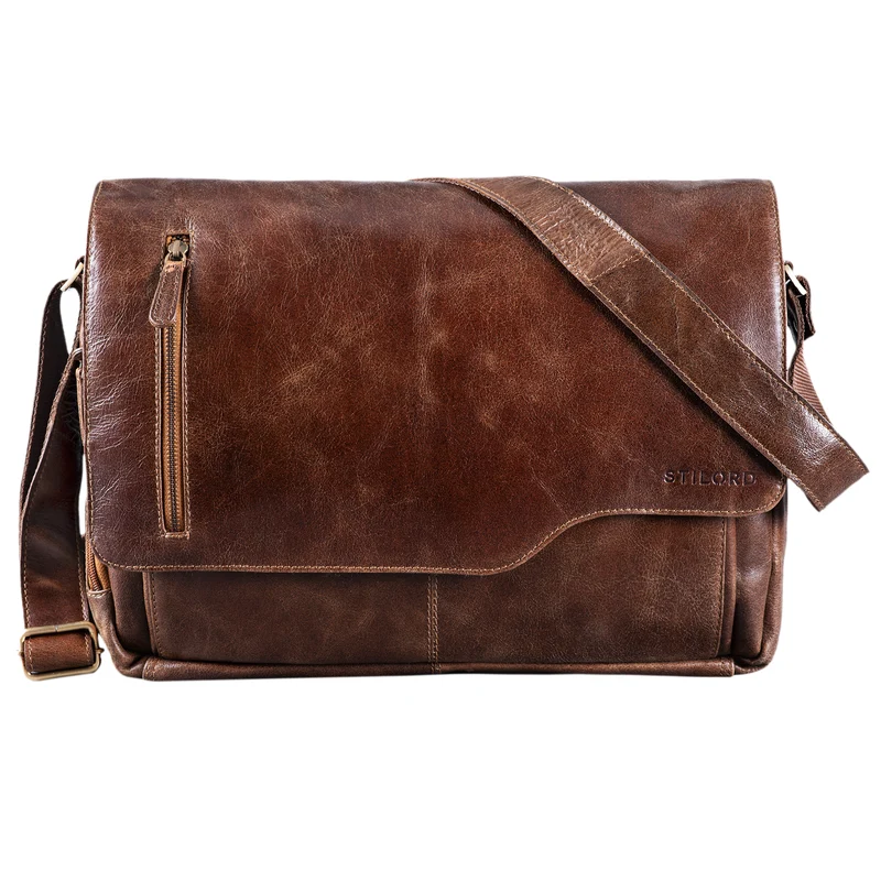 B-WARE "Marlon" Elegante Ledertasche Herren Business mit 15.6 Zoll Laptop-Fach