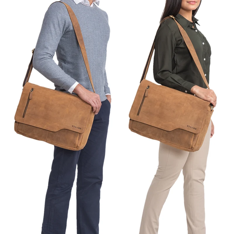 B-WARE "Marlon" Elegante Ledertasche Herren Business mit 15.6 Zoll Laptop-Fach