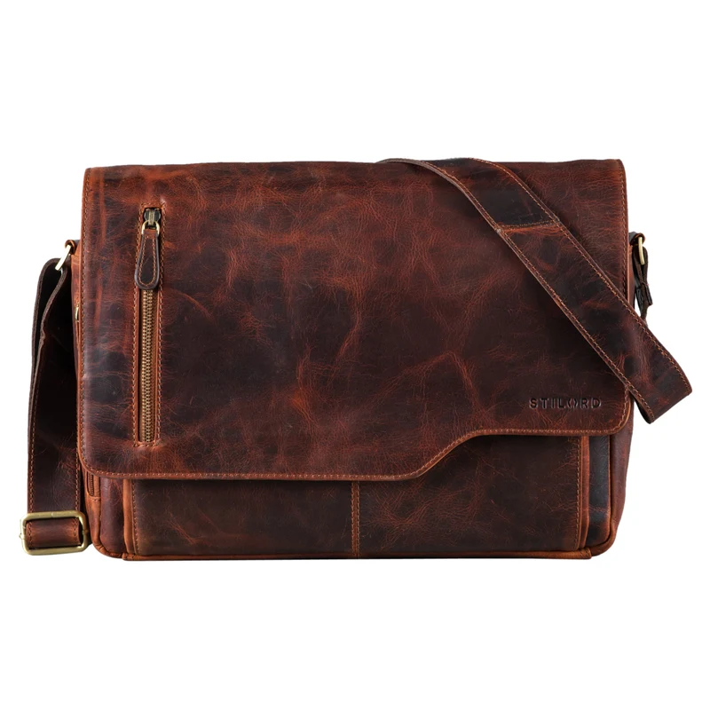 B-WARE "Marlon" Elegante Ledertasche Herren Business mit 15.6 Zoll Laptop-Fach