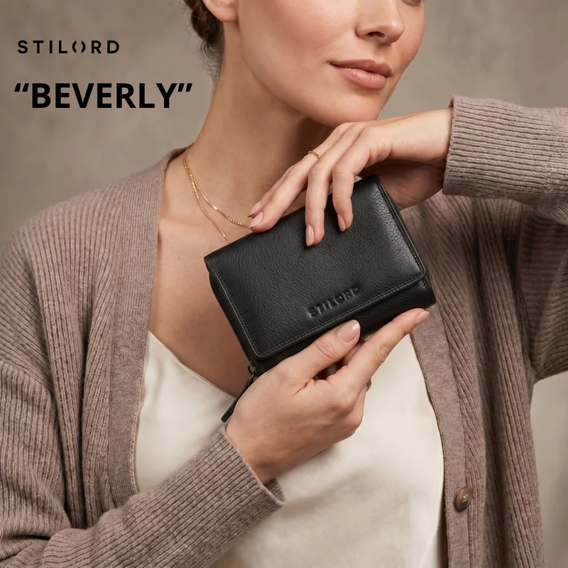 "Beverly" Vintage Leder Geldbörse Damen Mittelgroß mit RFID-Schutz