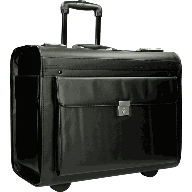 Dermata Pilotenkoffer auf Rollen 50 cm -Schwarz