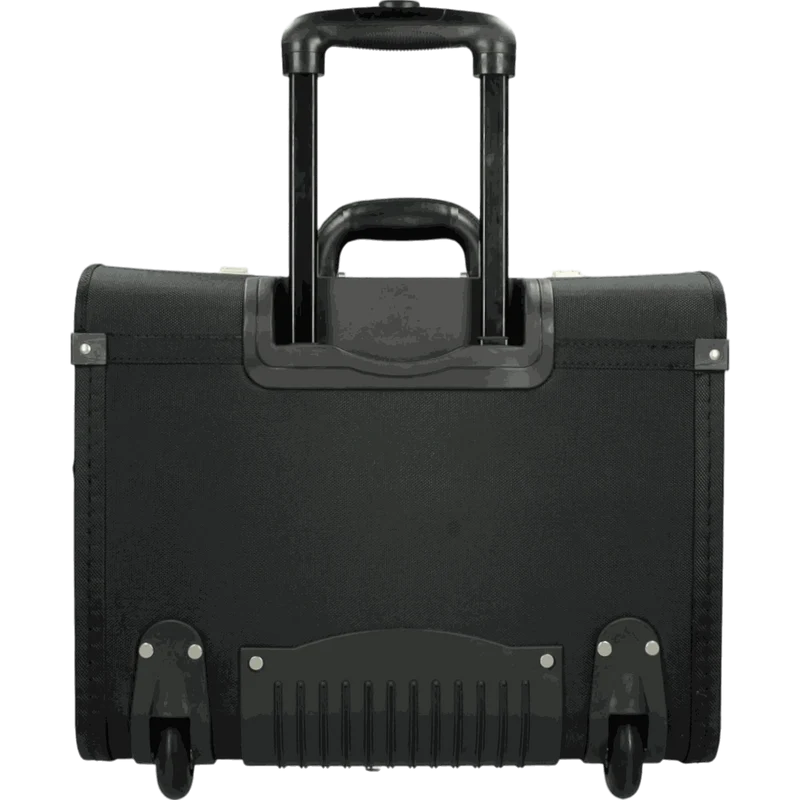 Dermata Pilotenkoffer auf Rollen aus Nylon 45 cm -Schwarz