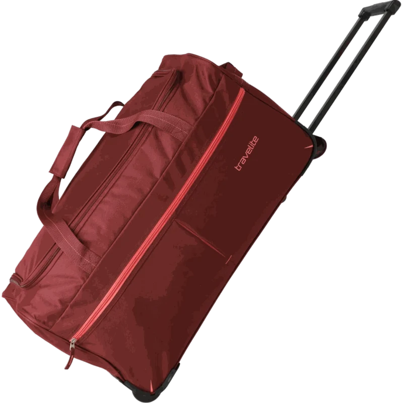 Travelite Basics Fast Reisetasche mit Rollen 65 cm -Bordeaux/Rosé