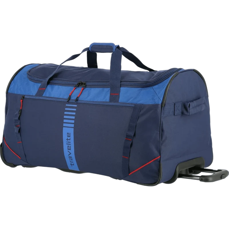 Travelite Basics Active Reisetasche mit Rollen 71 cm -Marine/Rot