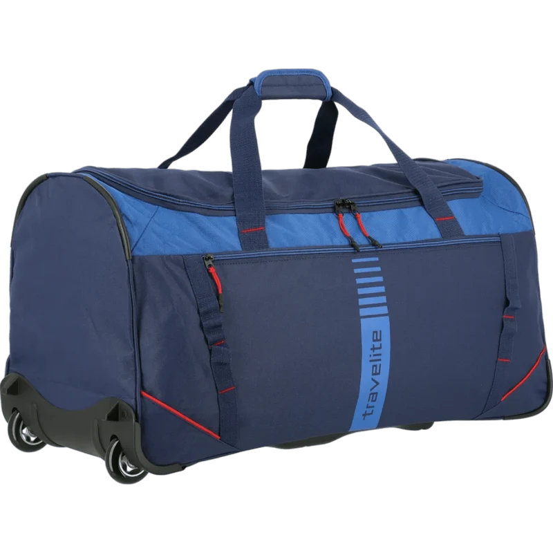 Travelite Basics Active Reisetasche mit Rollen 71 cm -Marine/Rot