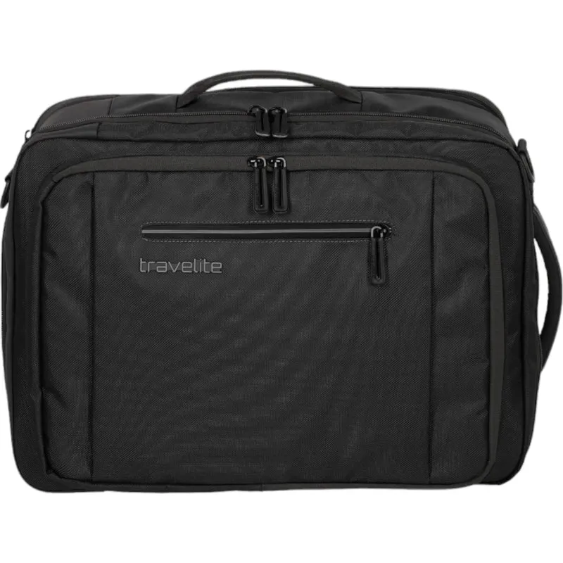 Travelite Crosslite Bordtasche mit Rucksackfunktion 43 cm -Schwarz