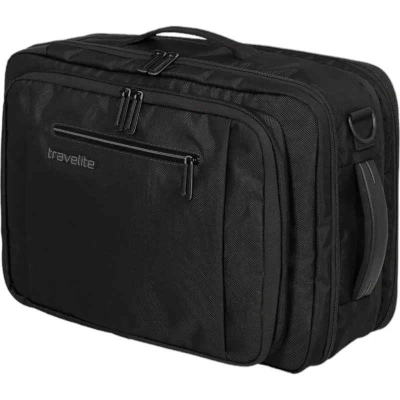 Travelite Crosslite Bordtasche mit Rucksackfunktion 43 cm -Schwarz