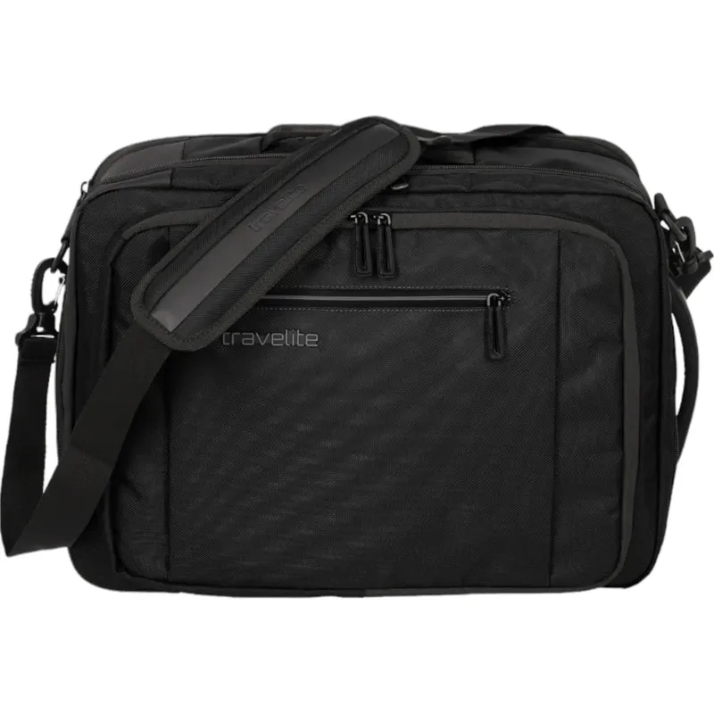 Travelite Crosslite Bordtasche mit Rucksackfunktion 43 cm -Schwarz