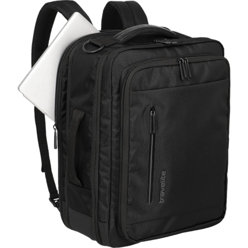 Travelite Crosslite Bordtasche mit Rucksackfunktion 43 cm -Schwarz