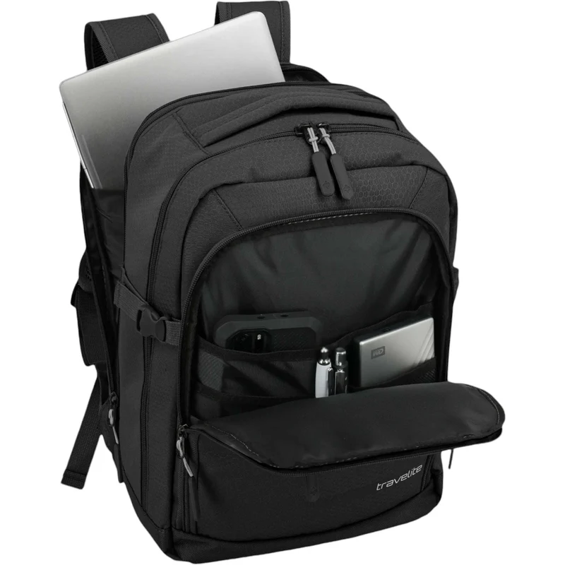 Travelite Kick Off Cabin-Rucksack 40 cm -Schwarz