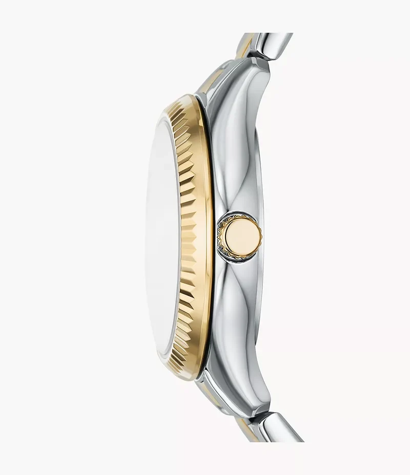 Fossil Uhr Rye 3-Zeiger-Werk Datum zweifarbig Bq3927