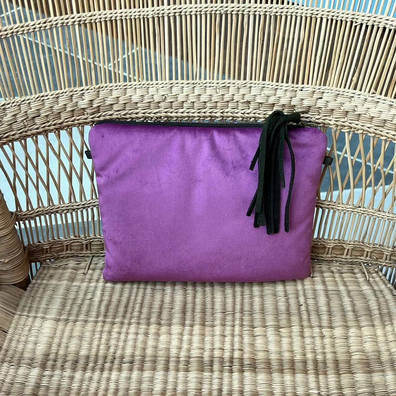 Clutch Bag PFERDESTÄRKEN Khaki & Lila
